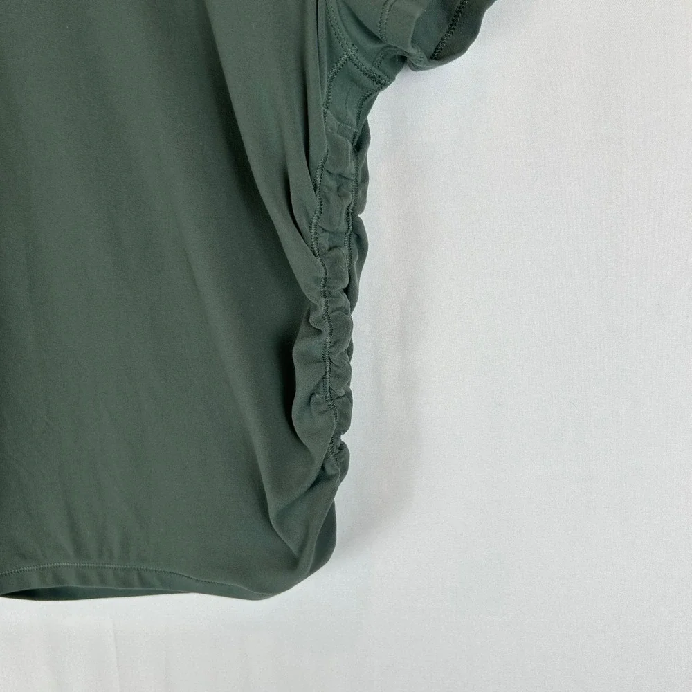 Lululemon All It Takes Short Sleeve T-Shirt Ruched Side Green Slim Fit - Picture 6 of 7